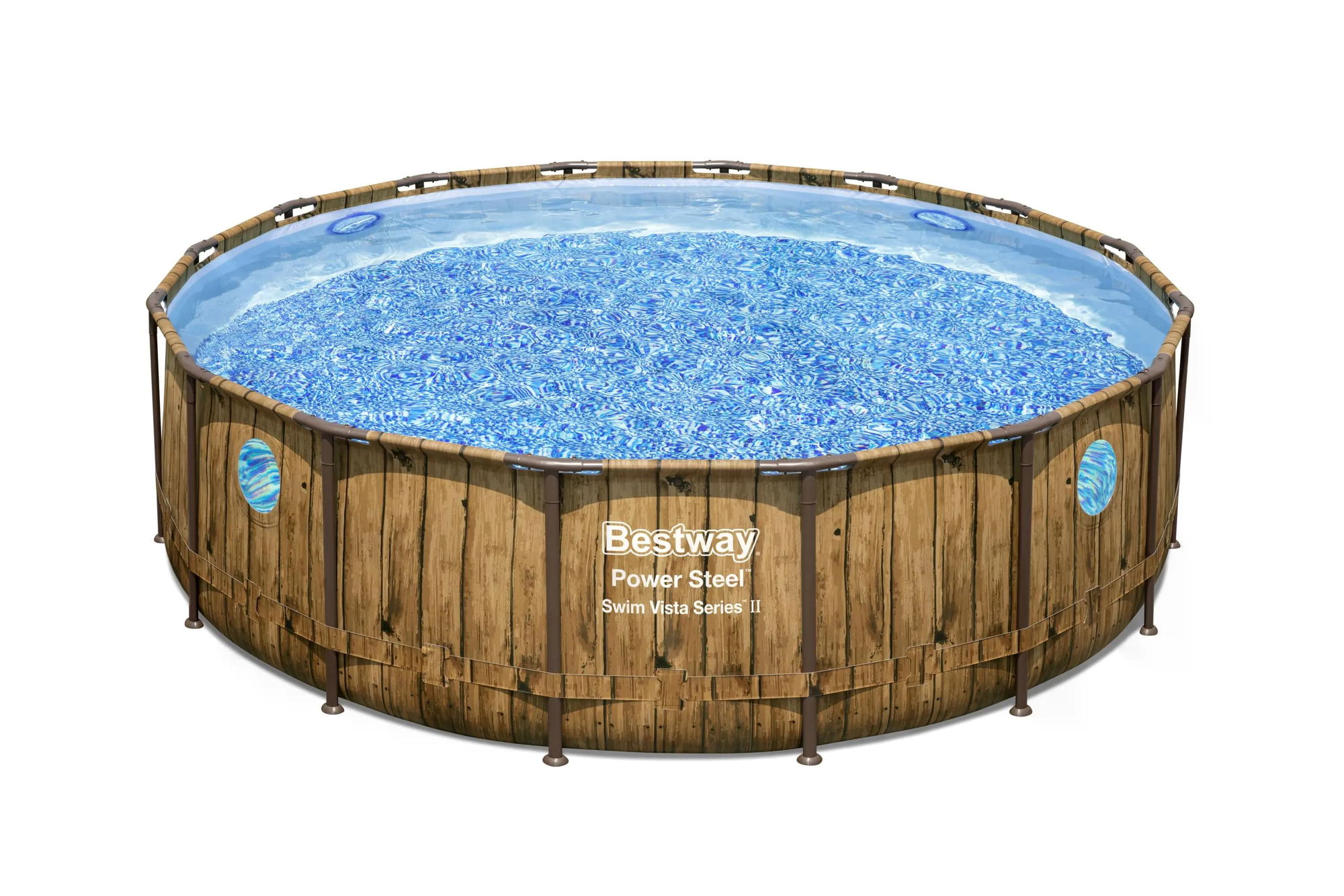 Frame Pool Komplettset Power Steel Swim Vista Series II, rund, Holzoptik, 488 x 122 cm 56725_22