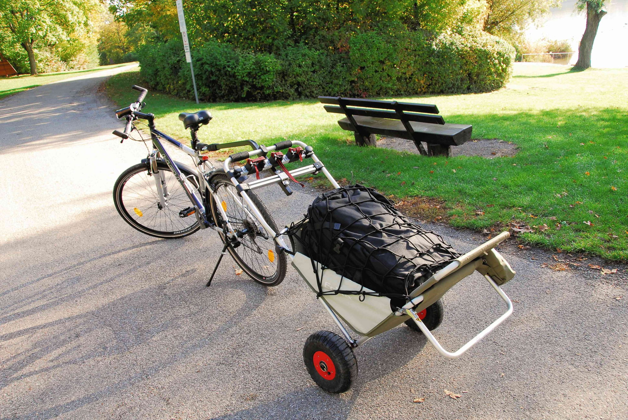 Eckla Beach Rolly in Blau/Gelb Luftbereift, mit Sonnendach 55520