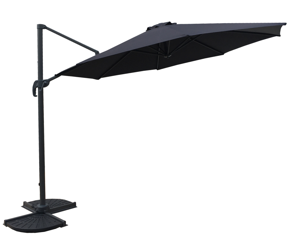 Deluxe-Ampelschirm Ø 300 cm, Sonnenschirm, Gartenschirm HI-504596