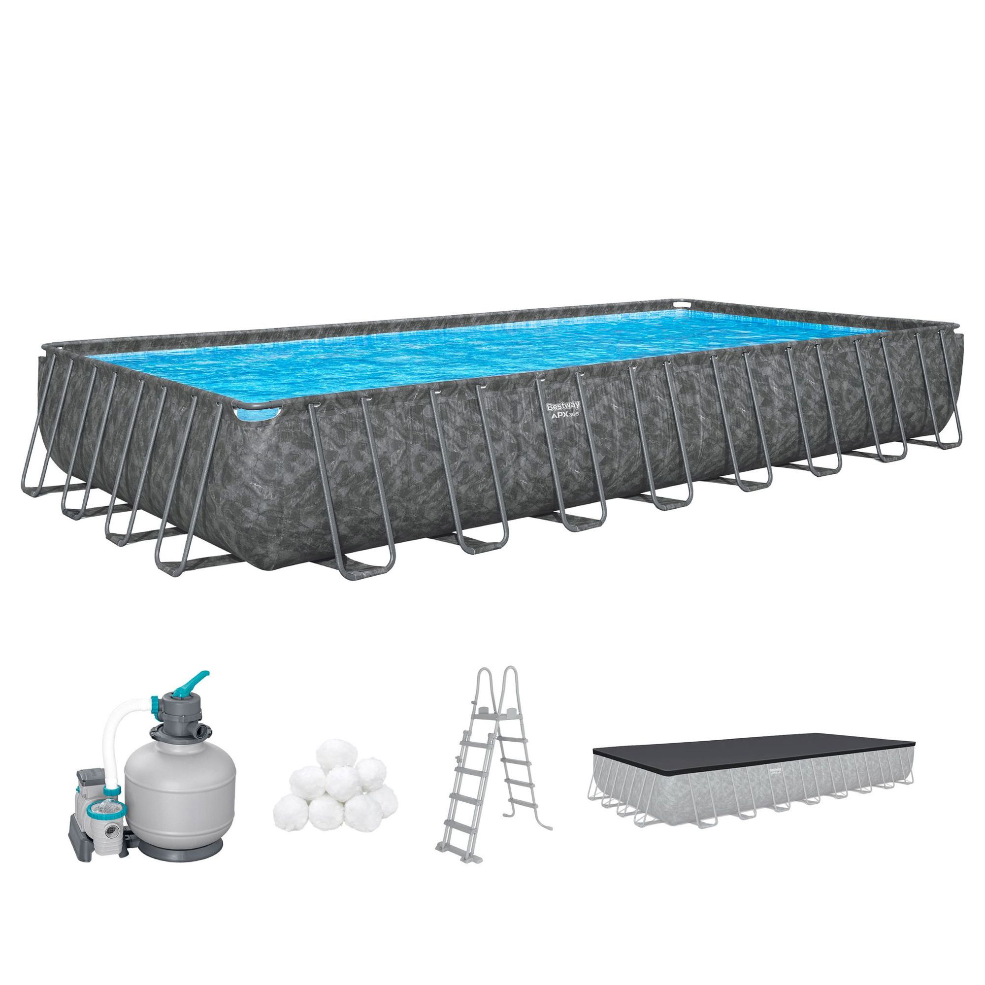 estway APX365 winterfestes Frame Pool Komplett-Set 956 x 488 x 132 cm estway APX365 winterfestes Frame Pool Komplett-Set 956 x 488 x 132 cm