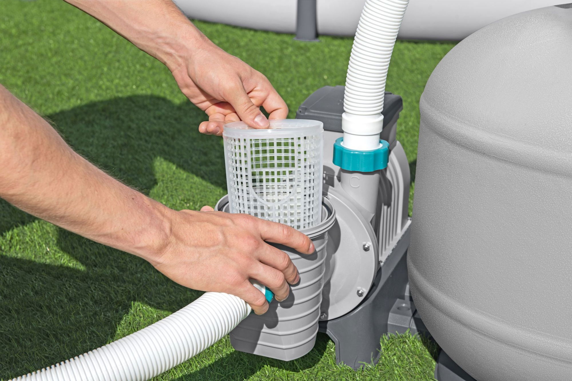 Sandfilteranlage mit Zeitschaltuhr 11.355 lh für große Pools