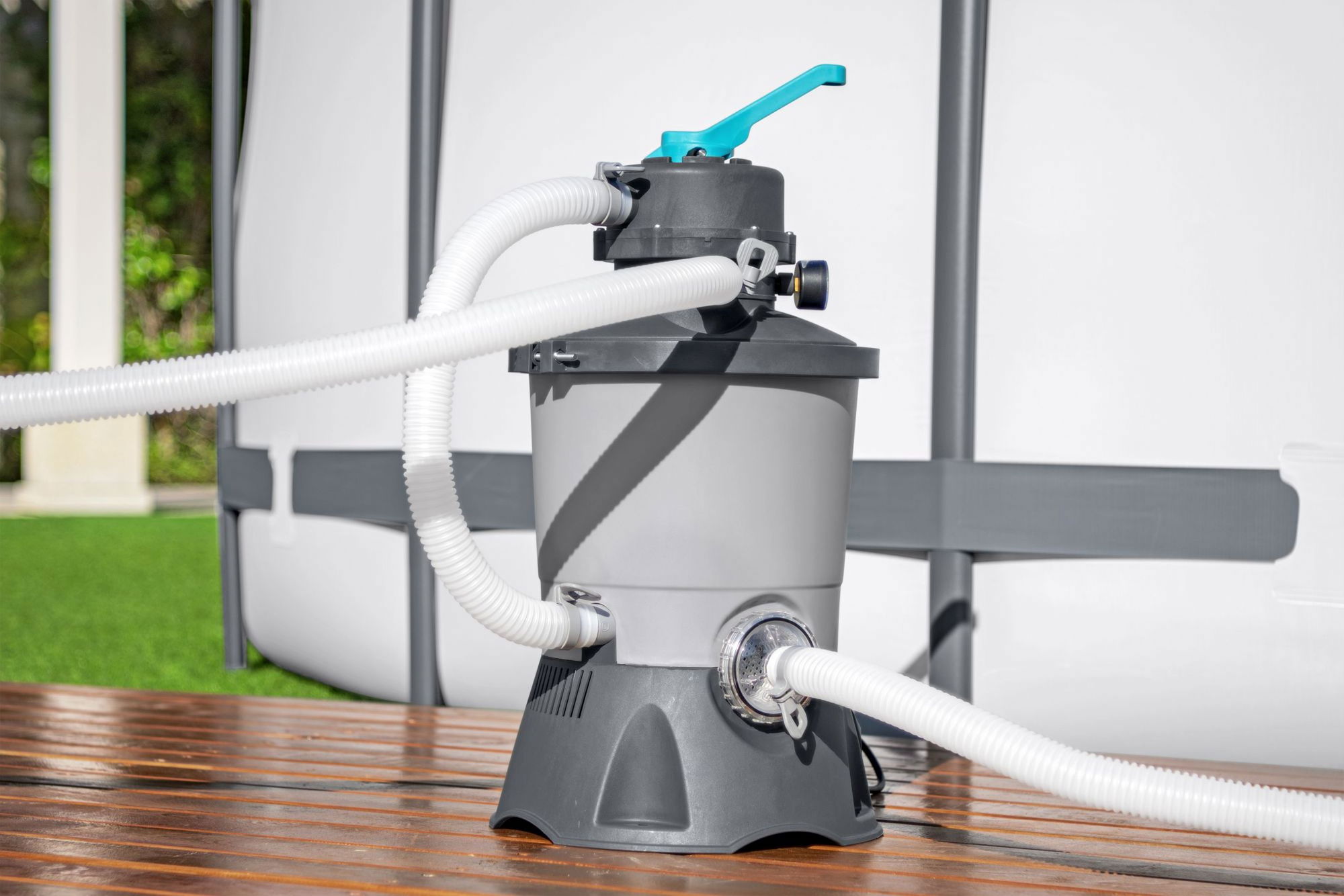 Bestway Sandfilteranlage 3.596 lh 85 W für Pools 1.100–16.600 l