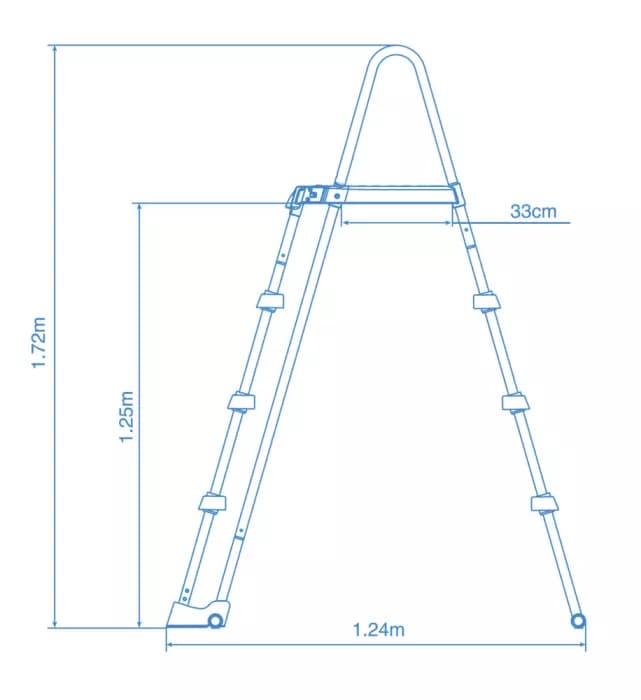 Intex Sicherheitsleiter für Pools von bis zu 122 cm Höhe IN-128076