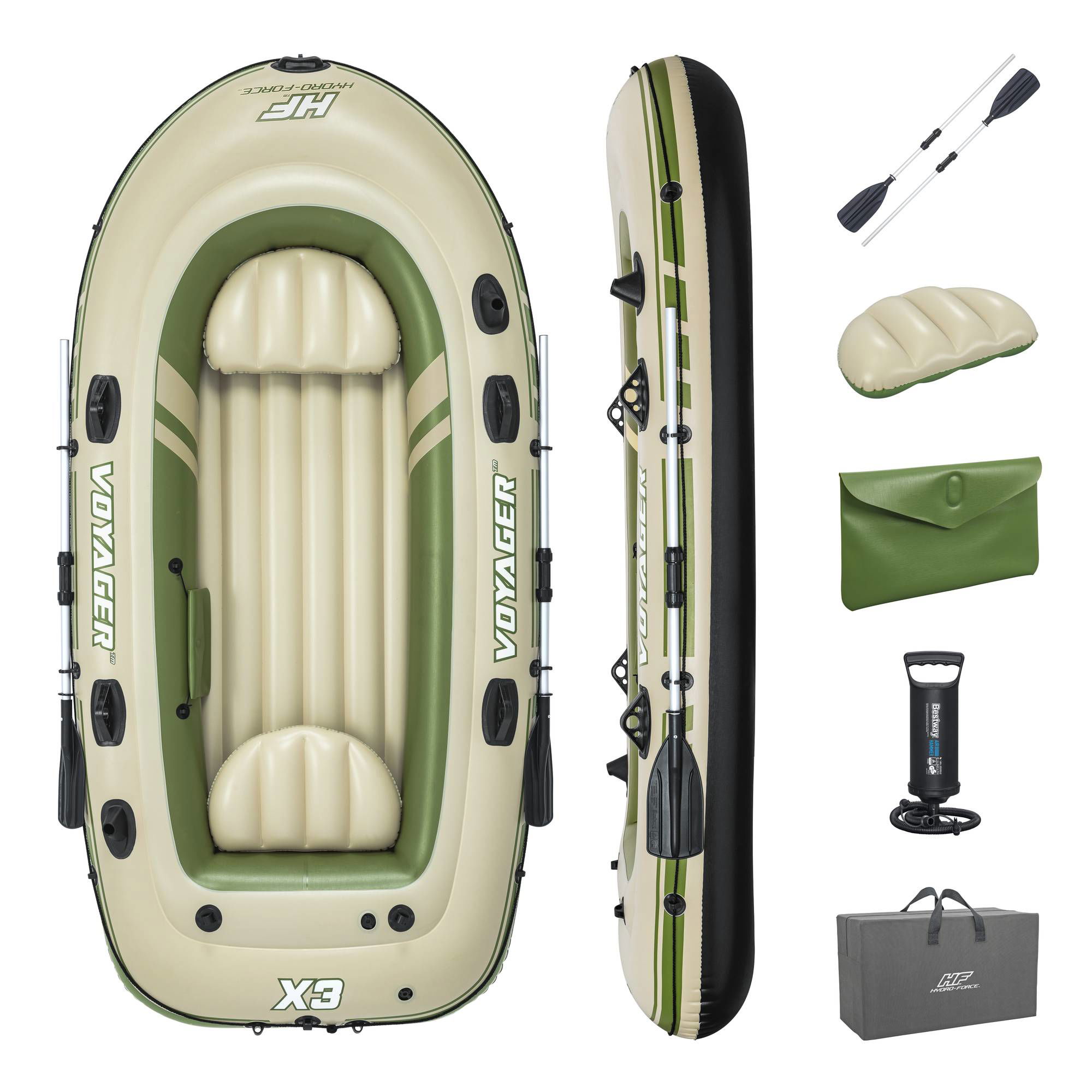 Hydro-Force Schlauchboot Komplett-Set Voyager X3 294 x 137 x 39 cm 65164_24
