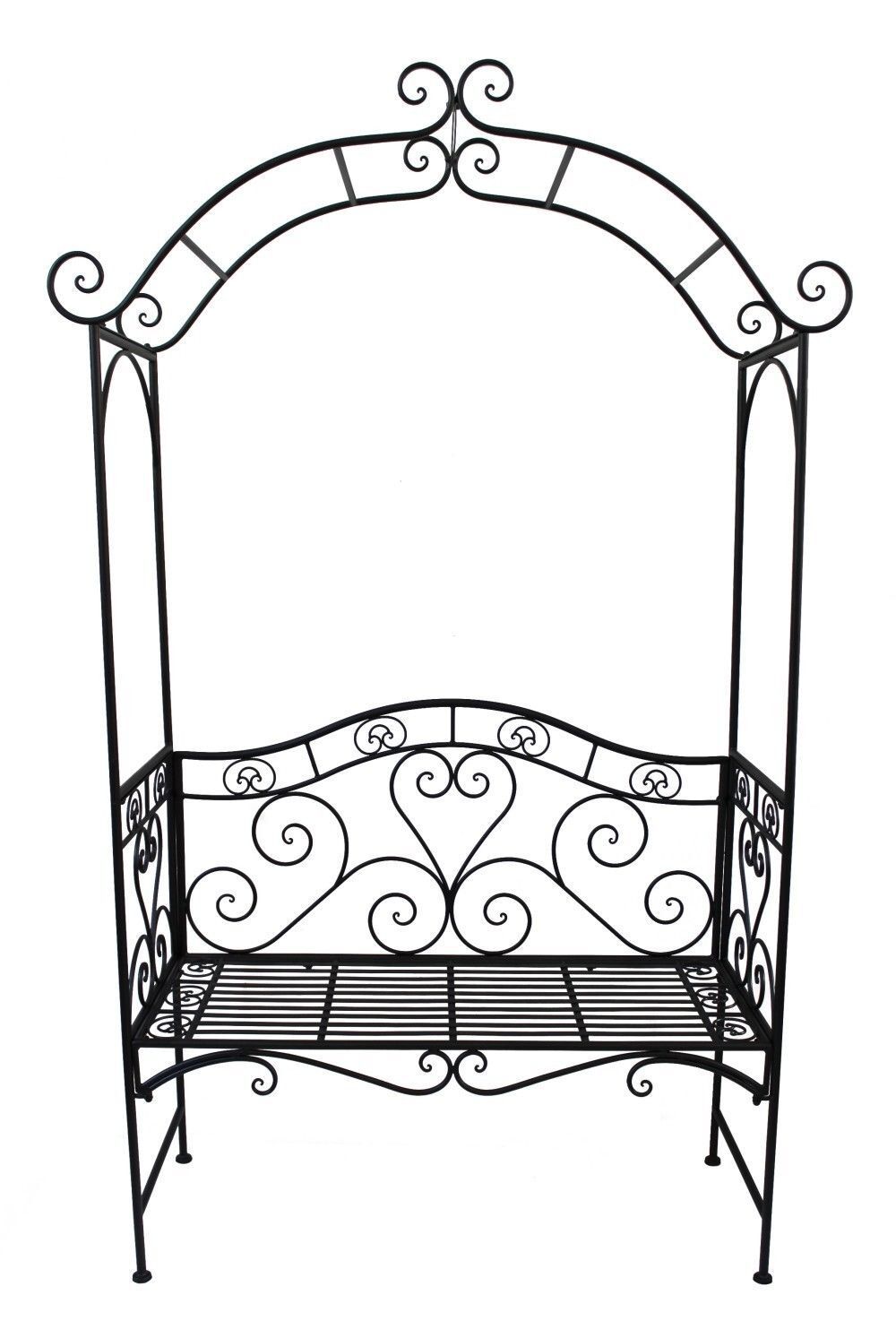 Bank mit Rosenbogen COLIMAR, Metall, schwarz HI-504663
