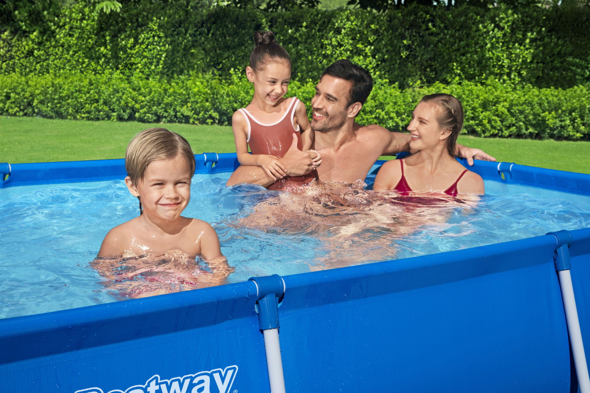 Bestway Pool Steel Pro, eckig, blau, ohne Zubehör 259 x 170 x 61 cm SW:10010.1