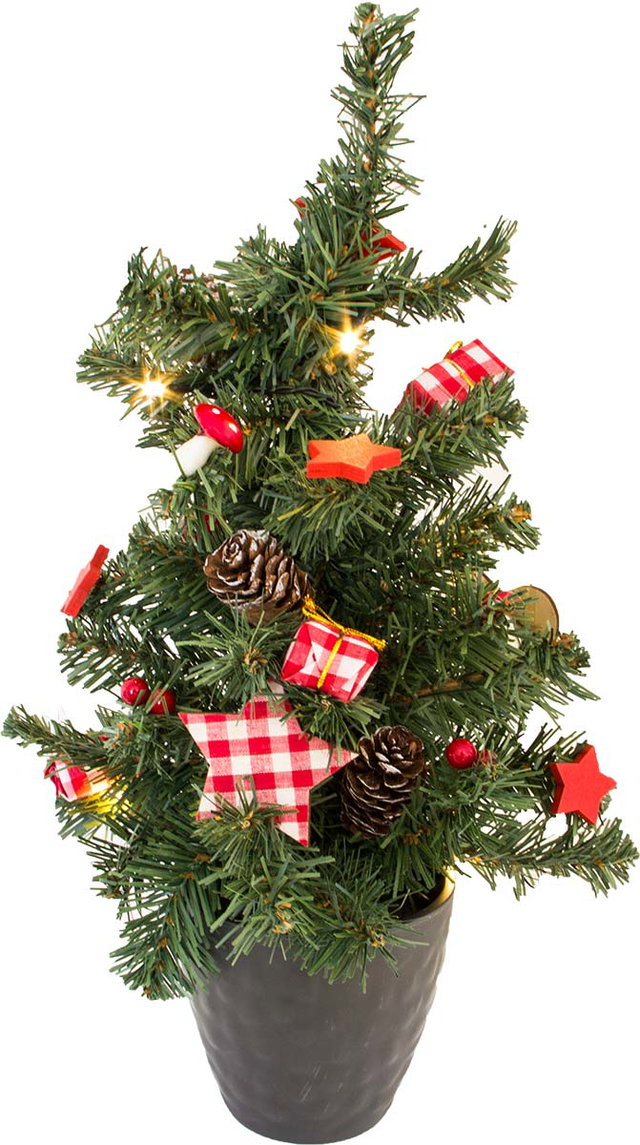LED Weihnachtsbaum, fertig dekorierter Tannenbaum, 10 LEDs, Weihnachtsdeko ET-BXB4628 LED Weihnachtsbaum, fertig dekorierter Tannenbaum, 10 LEDs, Weihnachtsdeko ET-BXB4628
