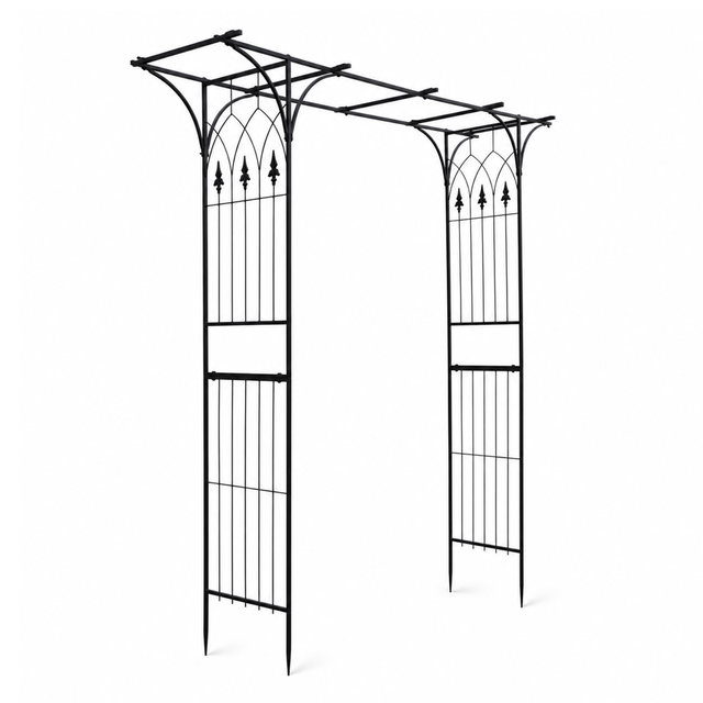 Rosenbogen aus Metall mit Rankgitter für Garten und Terrasse Rosenbogen aus Metall mit Rankgitter für Garten und Terrasse