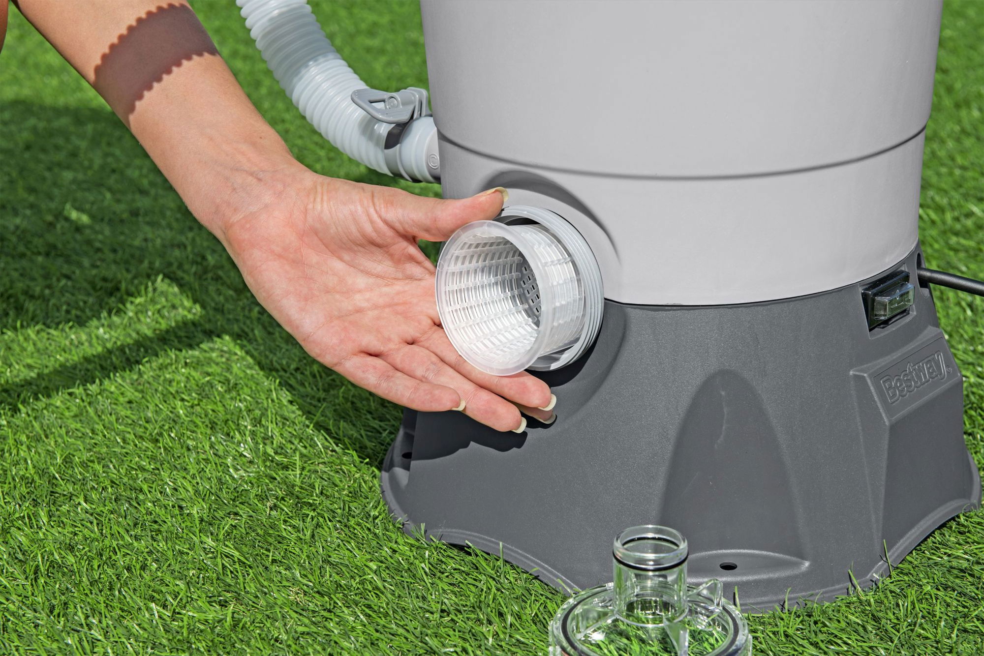 Bestway Sandfilteranlage 3.596 lh 85 W für Pools 1.100–16.600 l