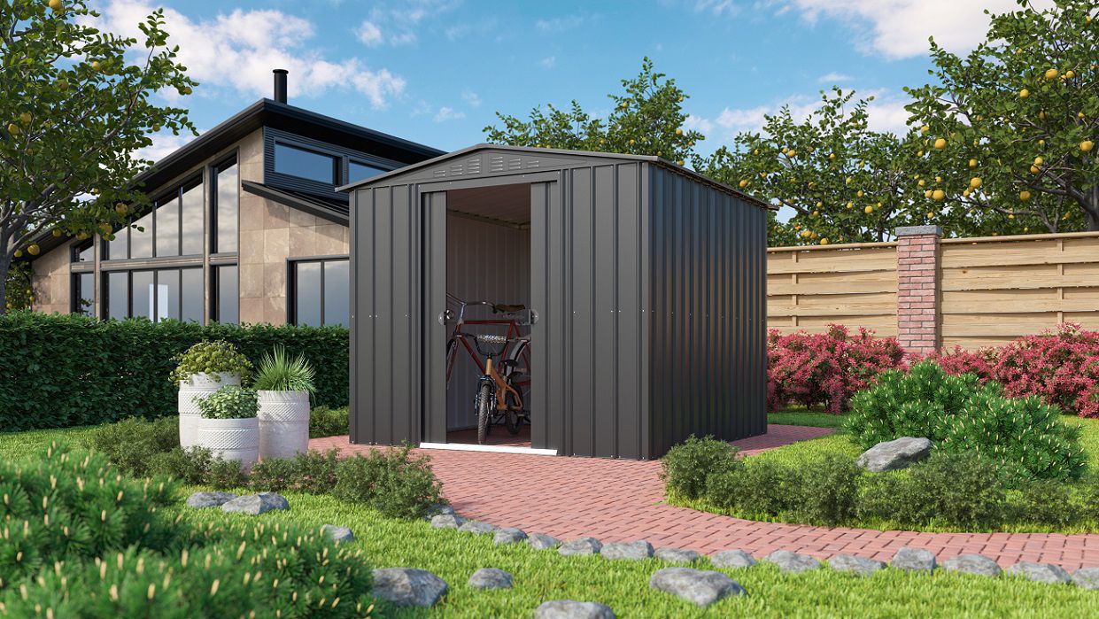 Gerätehaus DREAM 88 aus Metall, Geräteschuppen, Gartenhaus EPH-40002991