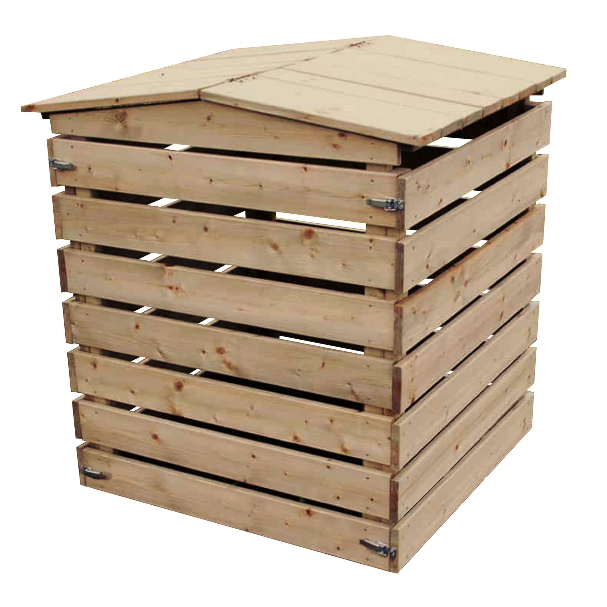 Holzkomposter, Schnellkomposter mit 450l Füllvolumen, Komposter Holz mit Deckel NA001 Holzkomposter, Schnellkomposter mit 450l Füllvolumen, Komposter Holz mit Deckel NA001