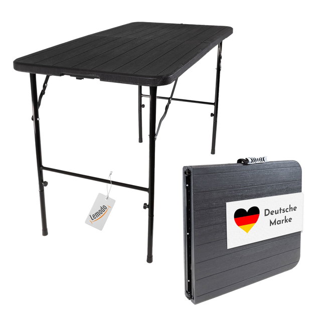 Klapptisch in Holz-Optik, Balkontisch mit Tischplatte 120 x 60 cm (L x B) Klapptisch in Holz-Optik, Balkontisch mit Tischplatte 120 x 60 cm (L x B)