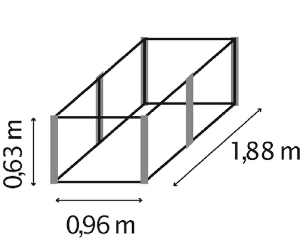 Hochbeet LINUS, granit, Metall, Gartenbeet EPH-40002605