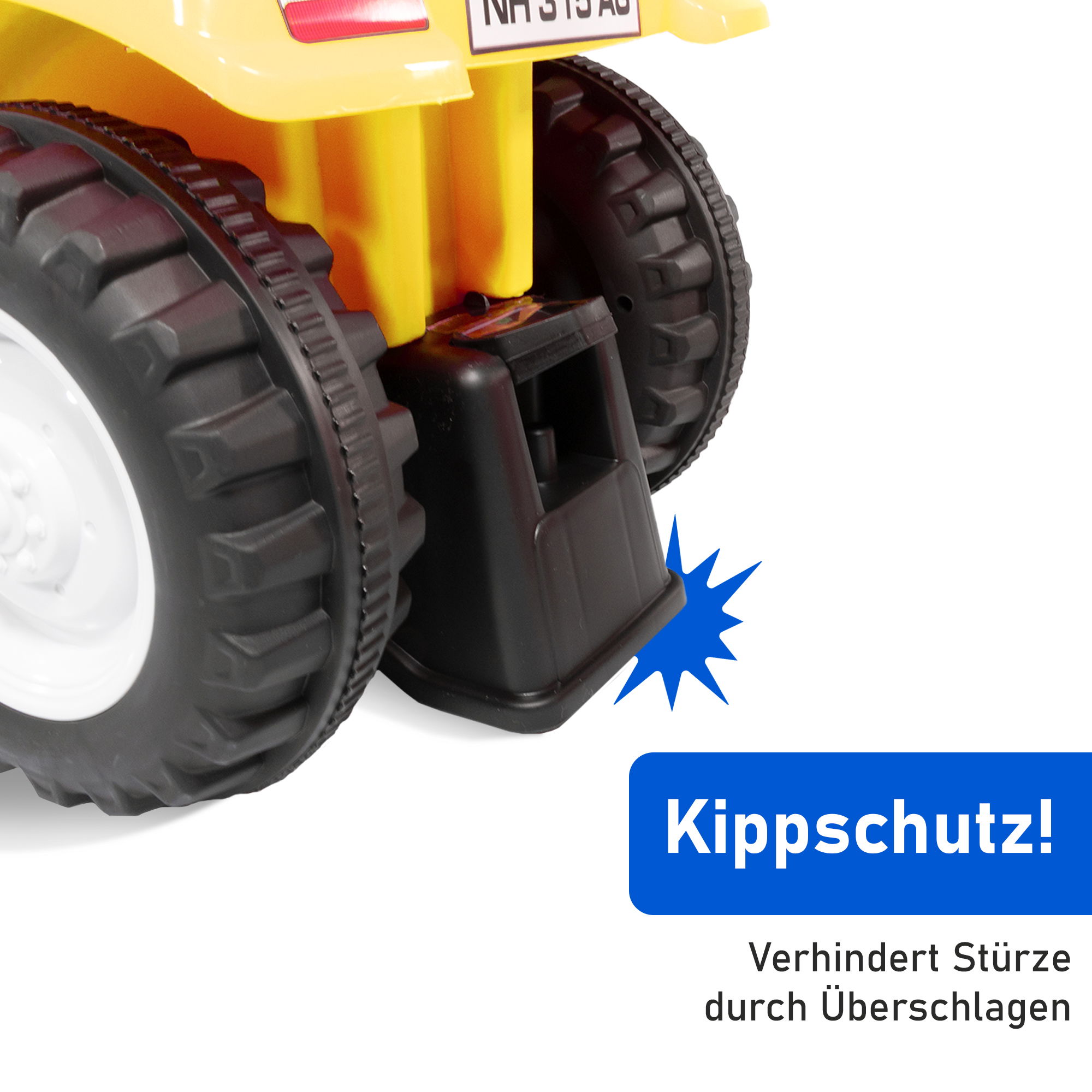 Rutschauto Traktor New Holland mit Anhänger in gelb, Kinderauto ab 1 Jahr PT009_G Rutschauto Traktor New Holland mit Anhänger in gelb, Kinderauto ab 1 Jahr PT009_G