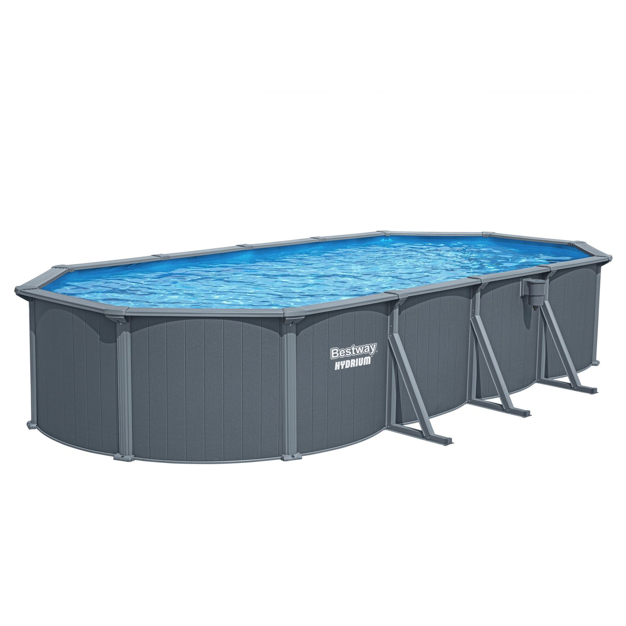 Bestway Hydrium Stahlwandpool Komplett-Set 732 x 366 x 132 cm oval