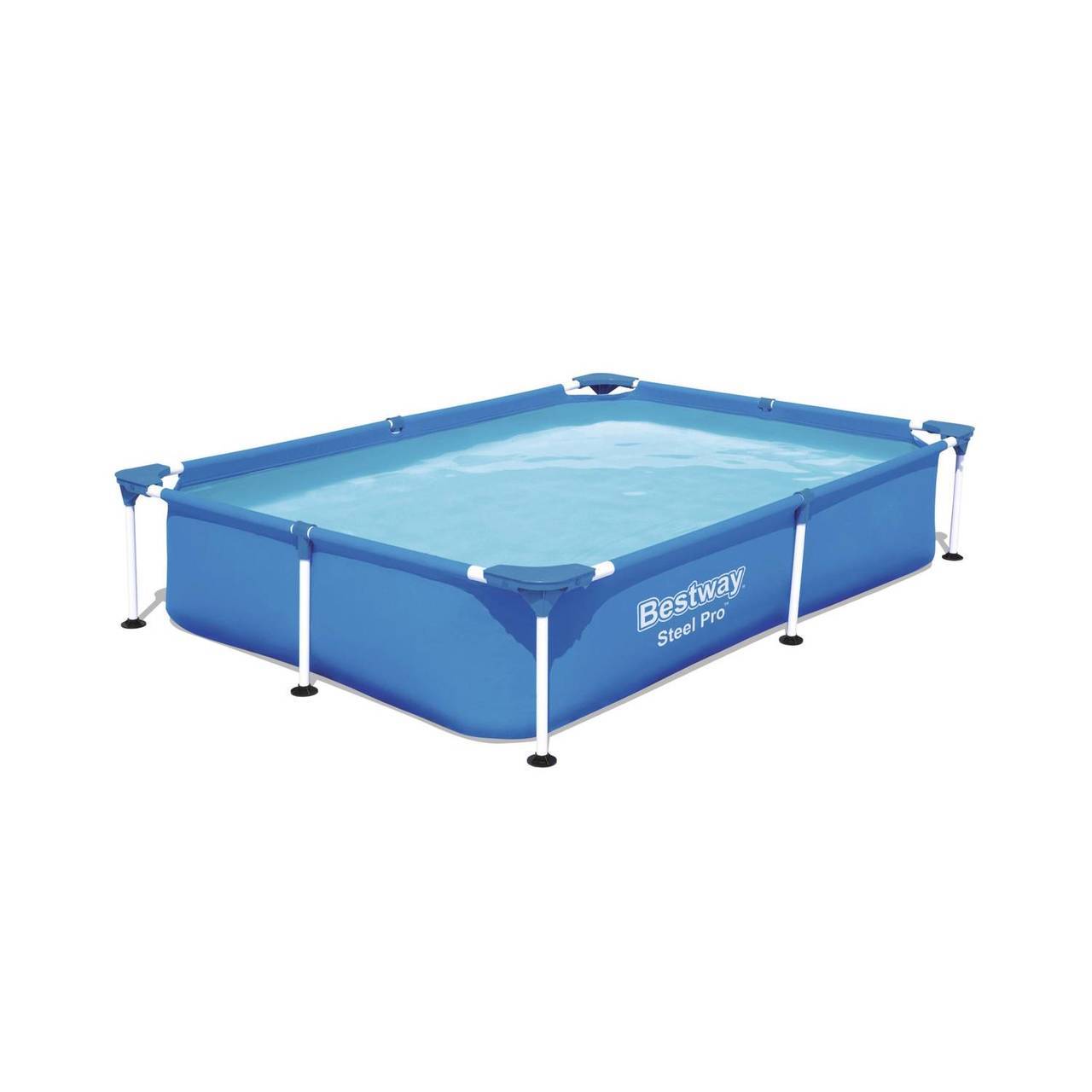 Bestway Frame Pool Steel Pro, eckig, blau, ohne Zubehör Steel_Pro_ohne_Zubehör_22_M