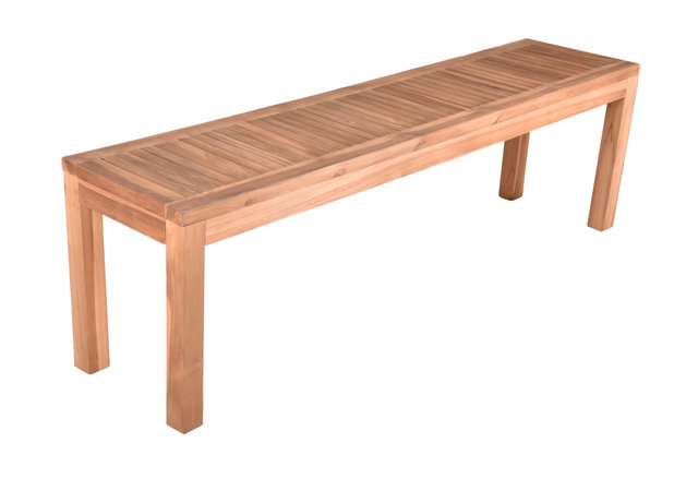 Teak Gartenbank BIARO 3-Sitzer aus Massivholz für Garten, 150 cm
