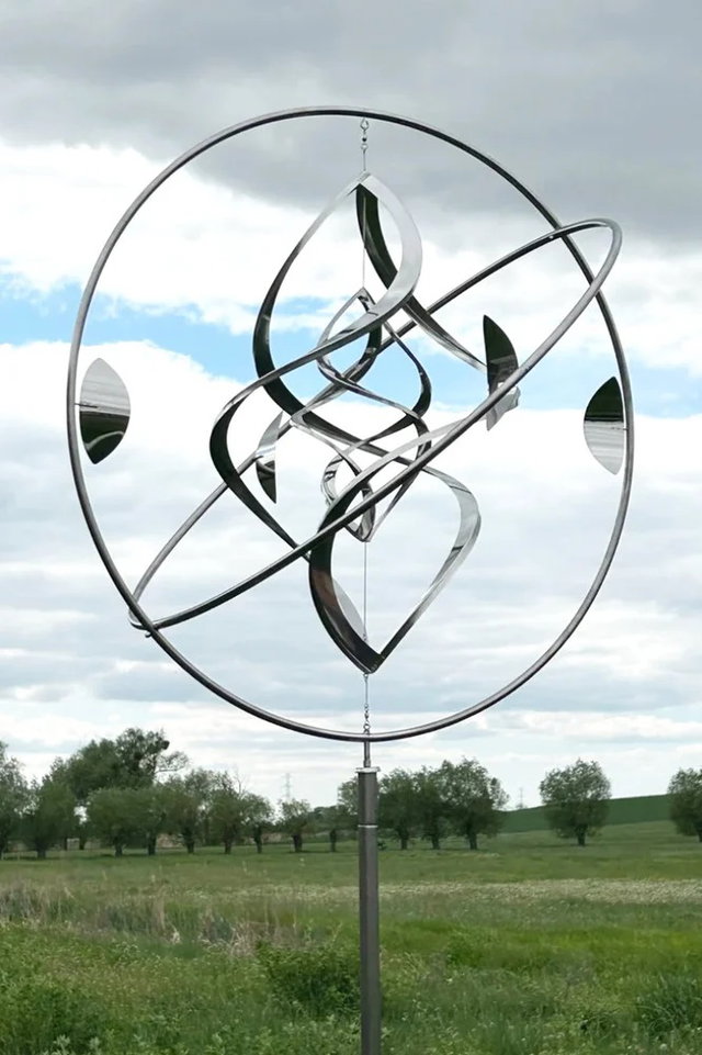 Edelstahl Windspiel Gyroscope 6ST 80 cm für große Gärten, Gartendeko Edelstahl Windspiel Gyroscope 6ST 80 cm für große Gärten, Gartendeko