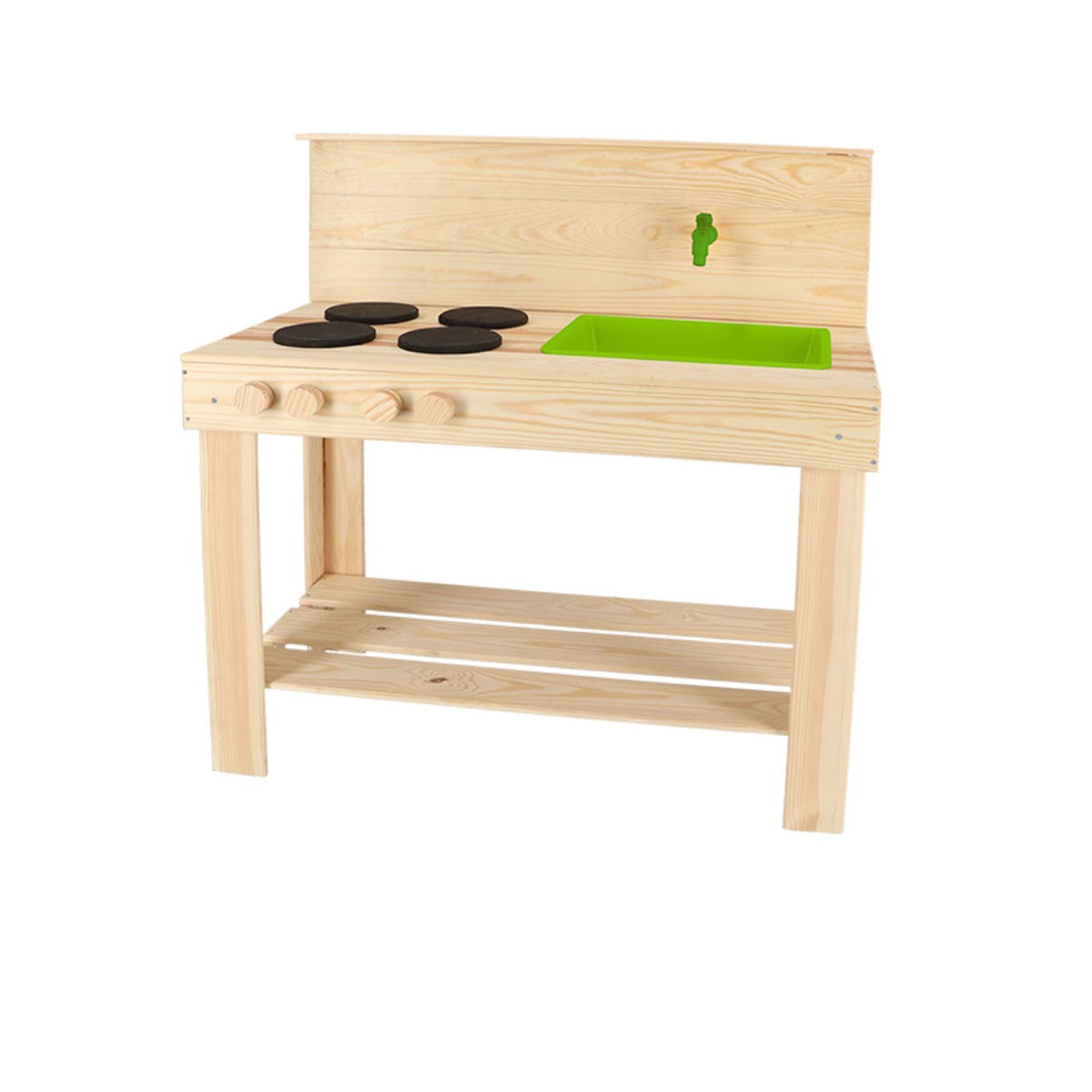Matschküche Holz, Kinderküche Outdoor, Gartenspielküche Wasserfunktion