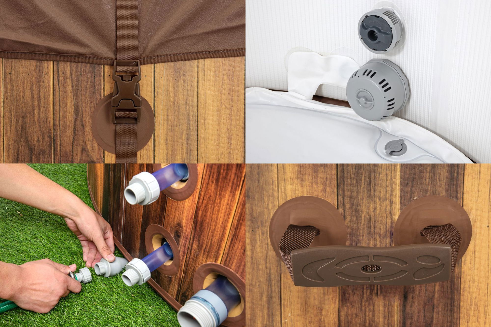 Bestway LAY-Z-SPA Helsinki AirJet Plus Whirlpool Ø 180 x 66 cm 7 Personen