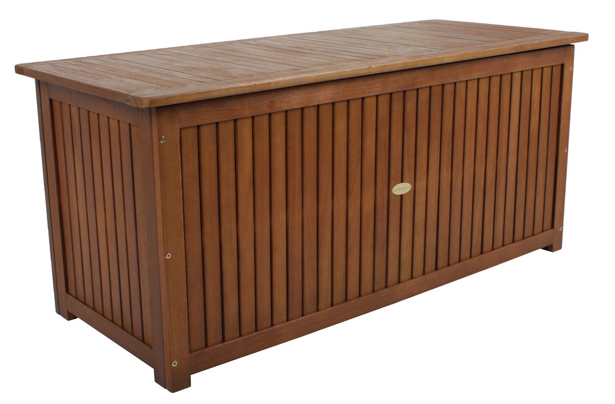 Auflagenbox geölt, Gartenbox, Terrasenbox mit Stauraum, Gartentruhe