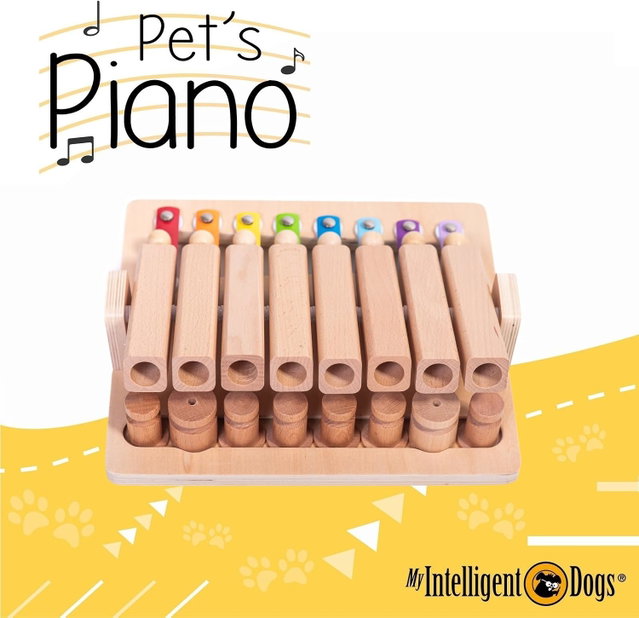 Intelligenzspiel Hund Piano aus Holz für kleine bis mittlere Hunde