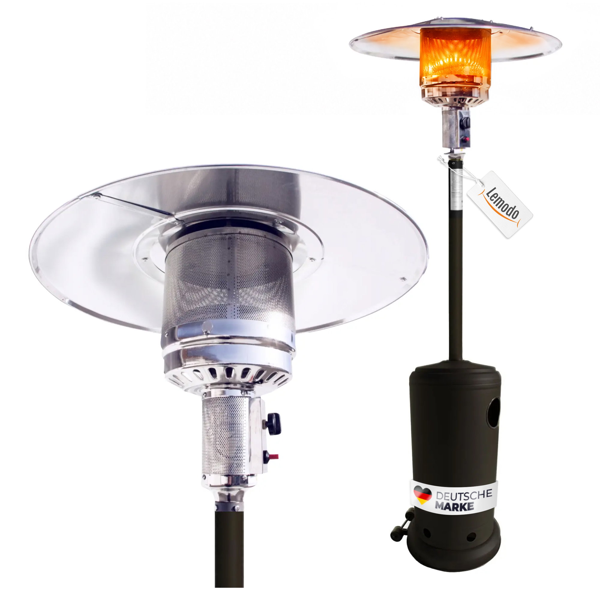 Heizpilz Classico schwarz 14 kW Gasheizstrahler für Terrasse