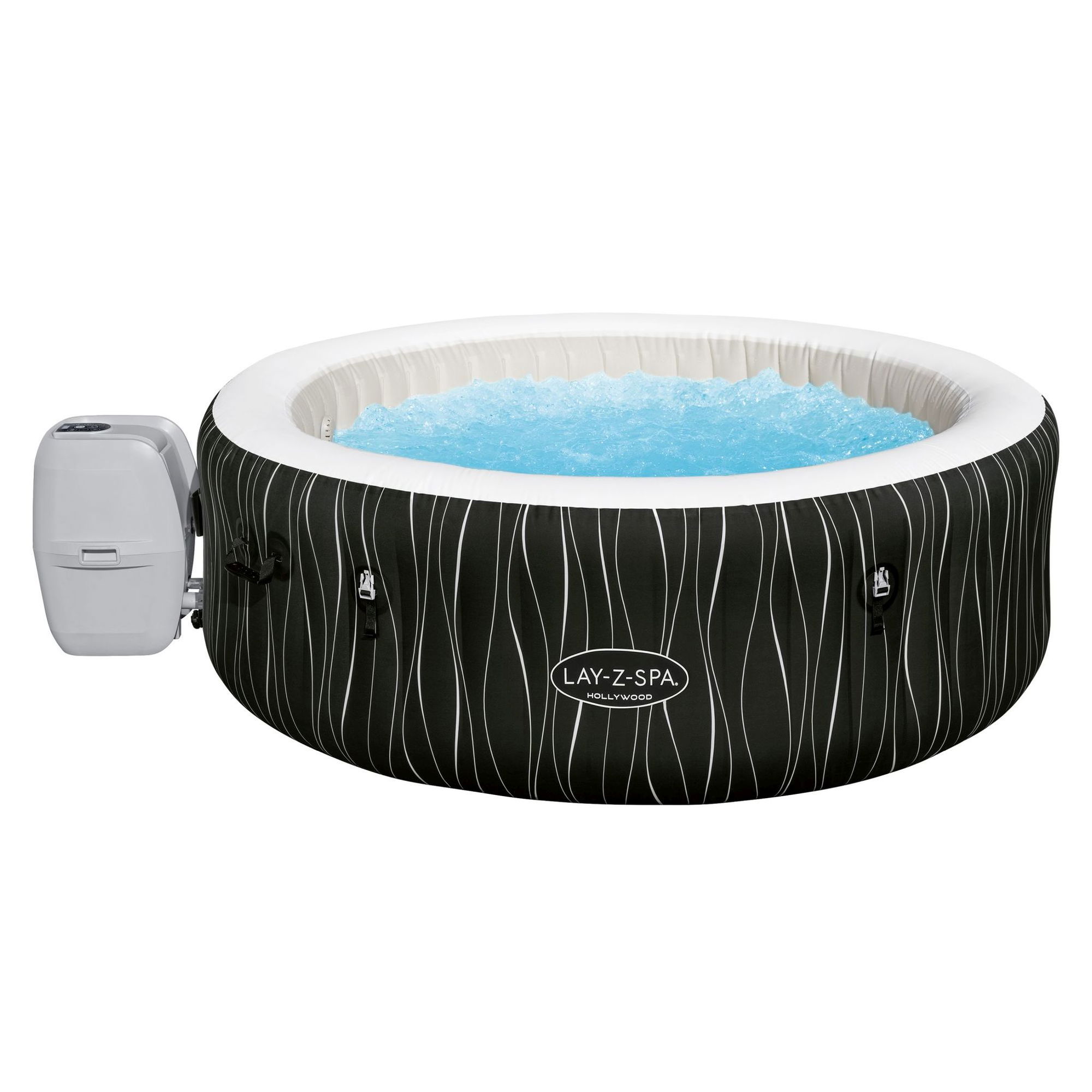 LAY-Z-SPA Hollywood AirJet LED-Whirlpool Ø 196 x 66 cm für 6 Personen