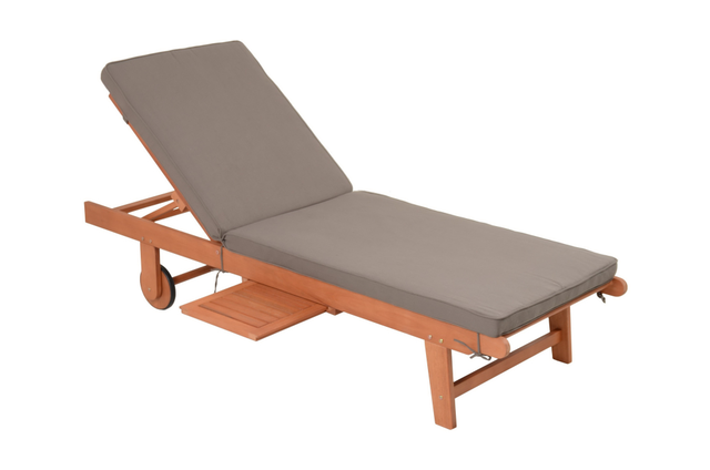 Verstellbare Gartenliege aus Holz, braun, Klappbare Sonnenliege, Liegestuhl, Balkonliege Verstellbare Gartenliege aus Holz, braun, Klappbare Sonnenliege, Liegestuhl, Balkonliege