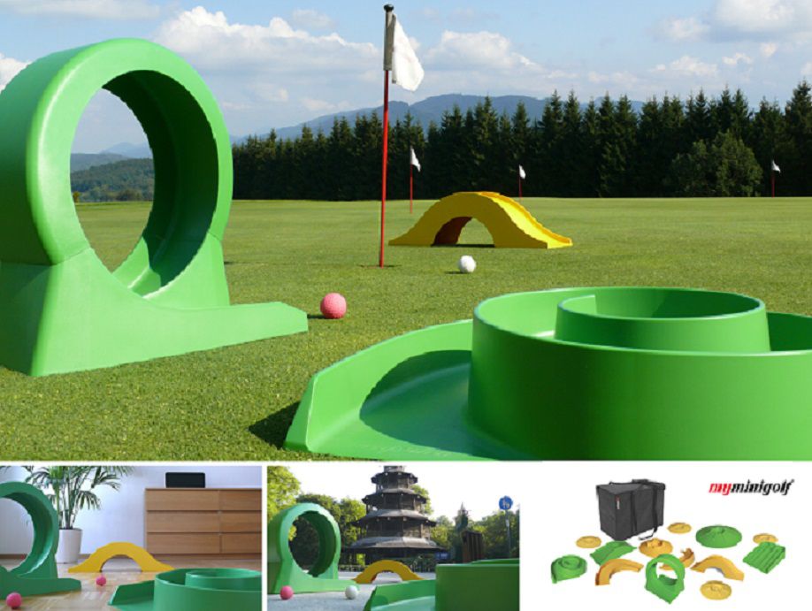 Minigolf-Set pro mit 2 Schlägern und 13 Hindernissen DF-003