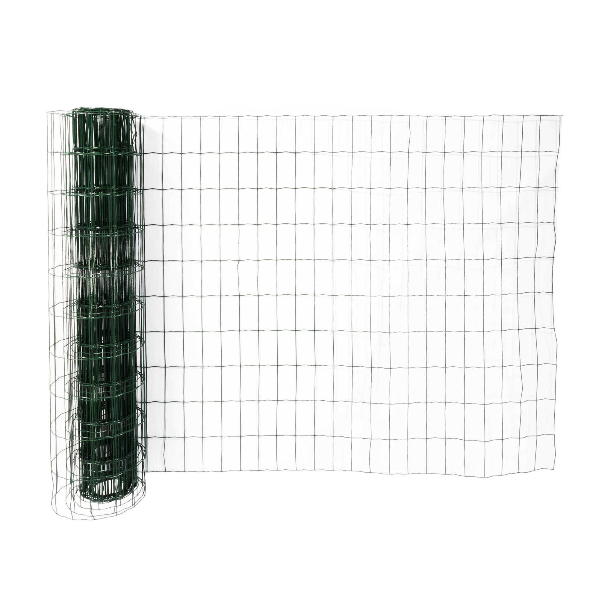 Gartenzaun 100 cm hoch, Zaun mit PVC ummantelt, Drahtzaun grün NA228_10