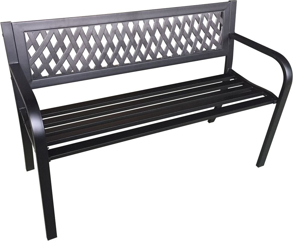 Gartenbank, Metallbank, Outdoor Bank, Eisenbank, Parkbank, schwarz HI-950538