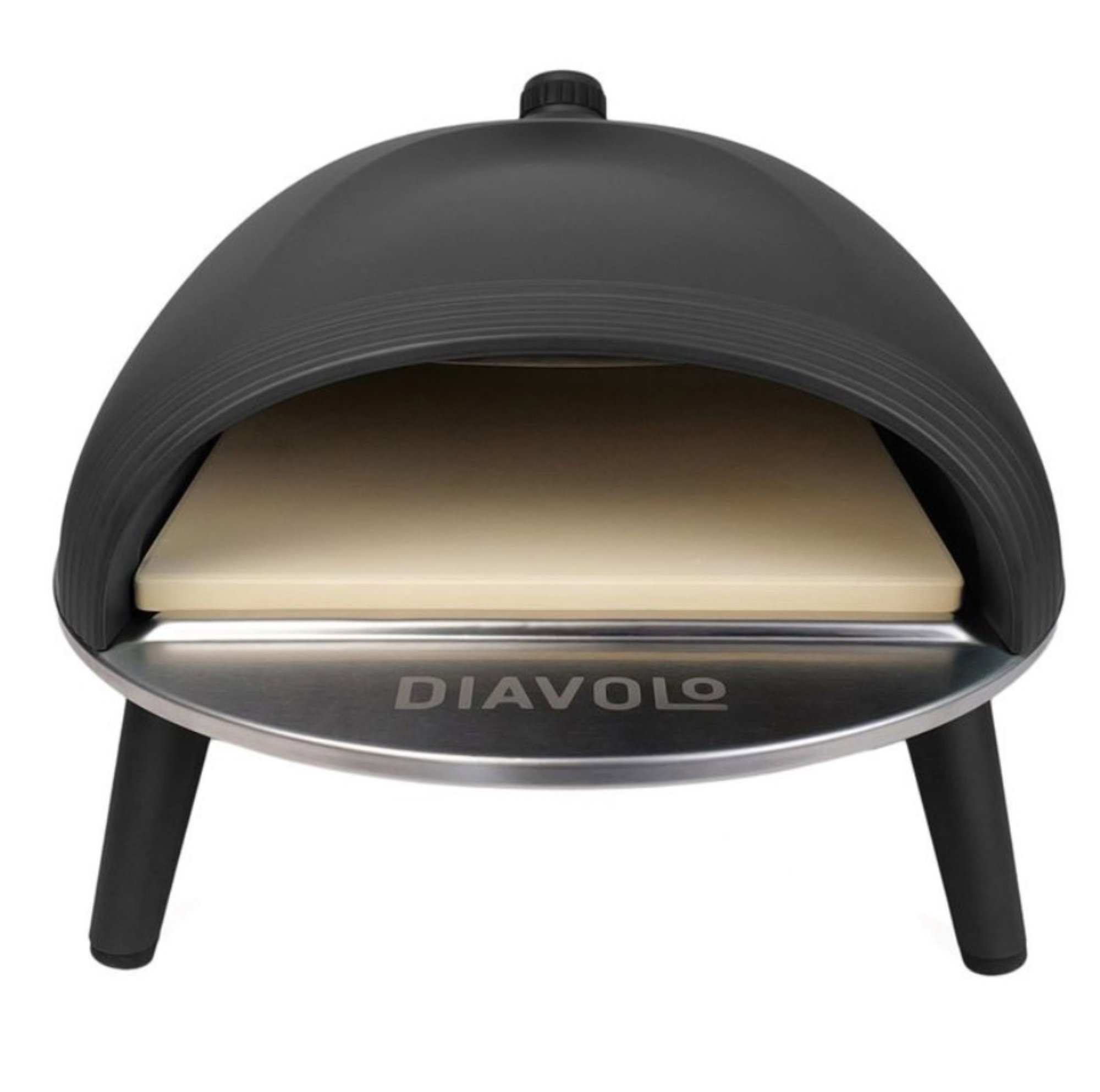 Pizzaofen Diavolo Gas Fired Oven schwarz, mobil und bis 500 Grad heiß