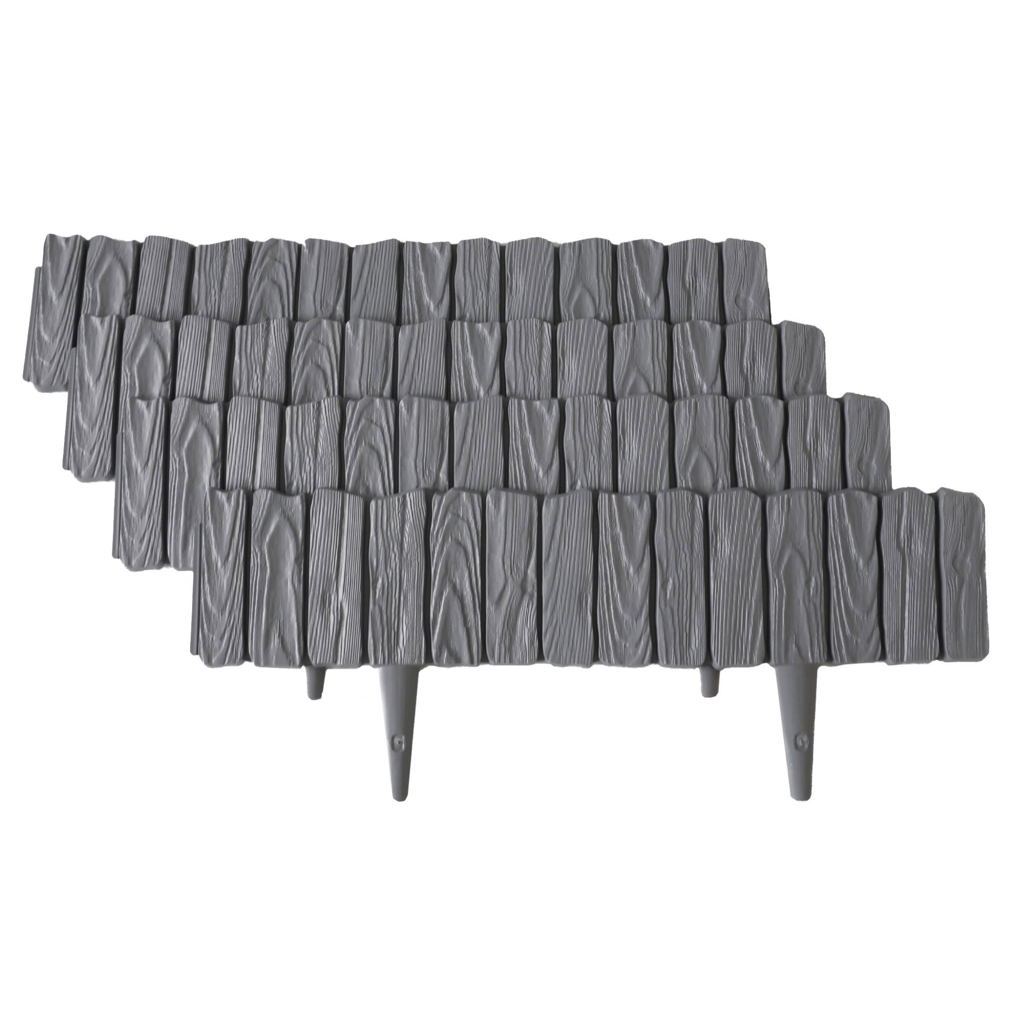 Rasenkante Kunstoff, Flexible Beeteinfassung in Holz-Optik Rasenkante Kunstoff, Flexible Beeteinfassung in Holz-Optik