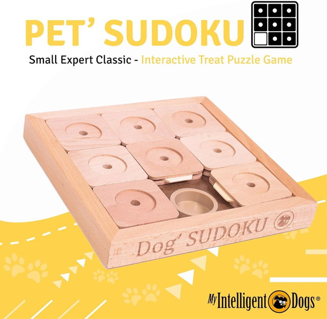 Hundespielzeug Sudoku Small Expert, Holz, für Hunde und Katzen Level 3