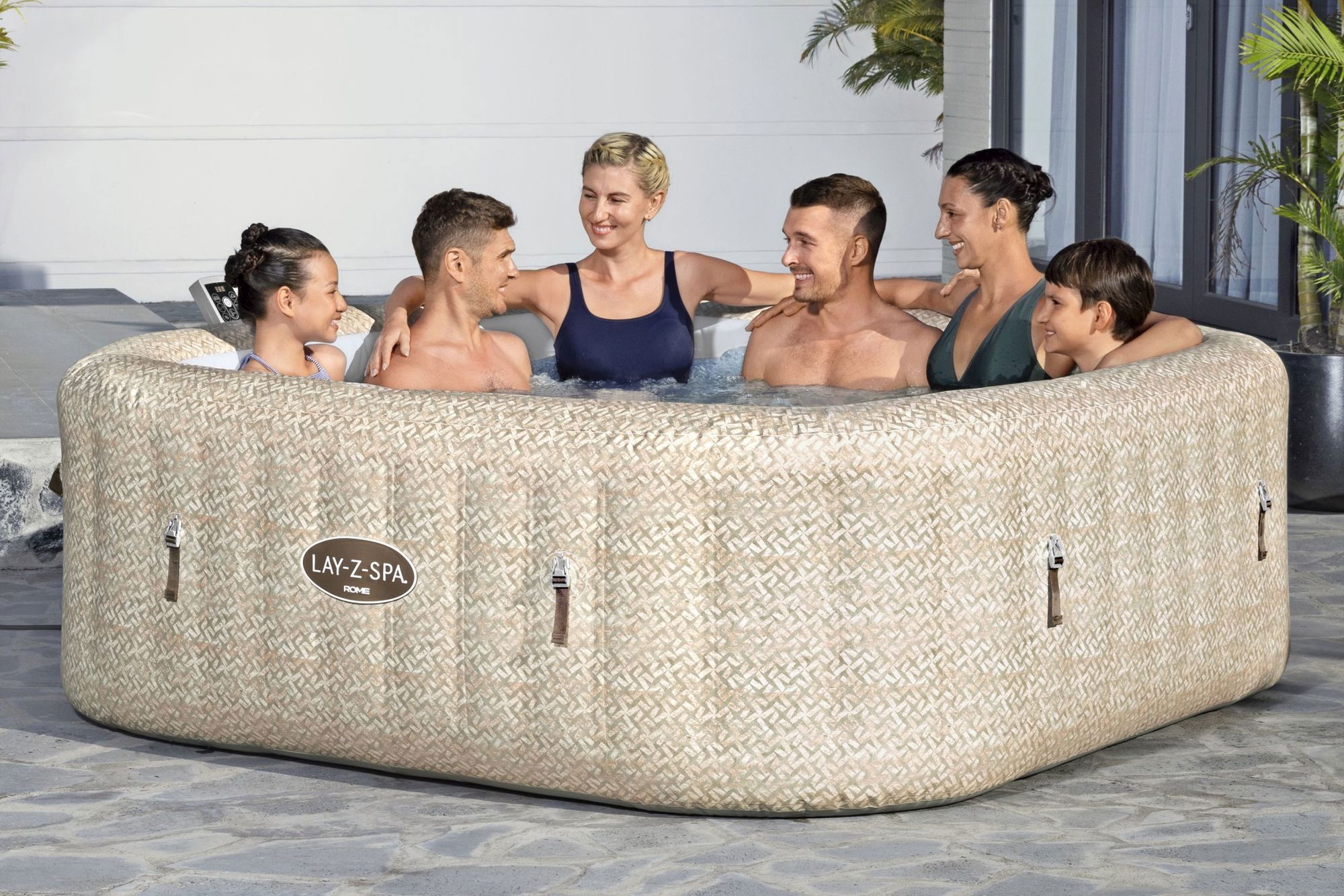 Bestway LAY-Z-SPA Rome AirJet Whirlpool 7 Personen 201 x 201 cm Bestway LAY-Z-SPA Rome AirJet Whirlpool 7 Personen 201 x 201 cm