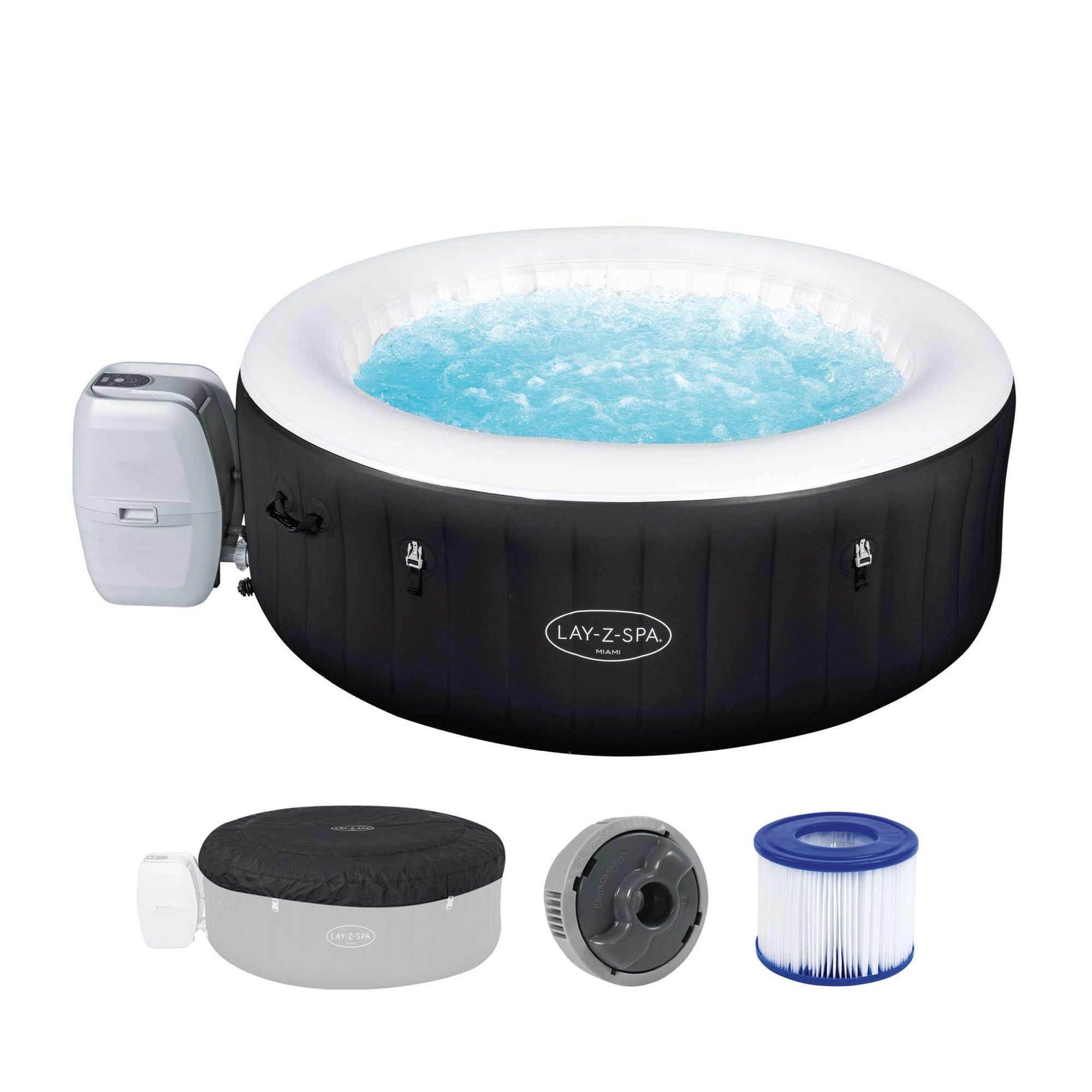 Bestway LAY-Z-SPA Miami AirJet Whirlpool Ø 180 x 66 cm für 4 Personen