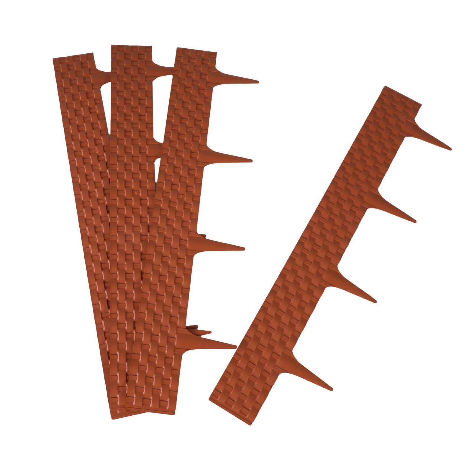 Palisade, Rattan-Optik, terracotta, biegbar, Beetabgrenzung GP-08019