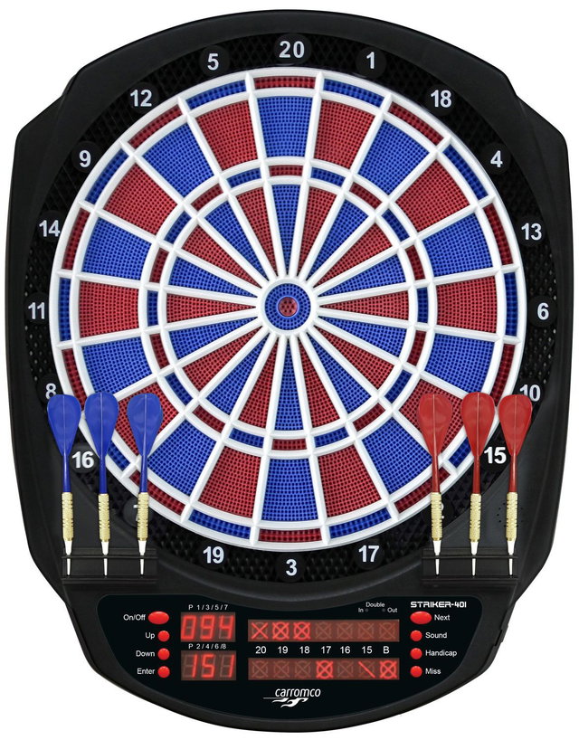 Elektronisches Dartboard STRIKER-401, mit 2-Loch Abstand CC-92446 Elektronisches Dartboard STRIKER-401, mit 2-Loch Abstand CC-92446