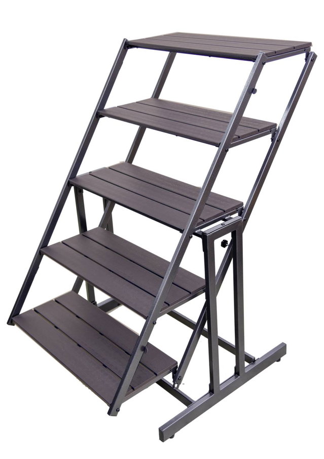 Regal und Tisch 2in1, Pflanztreppe, Gartenmöbel, Klapptisch