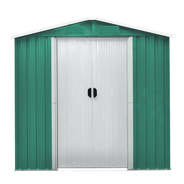 Gerätehaus KÖLN II 64 Metall 194x110x184cm, Geräteschuppen mit Schiebetüren Gerätehaus KÖLN II 64 Metall 194x110x184cm, Geräteschuppen mit Schiebetüren