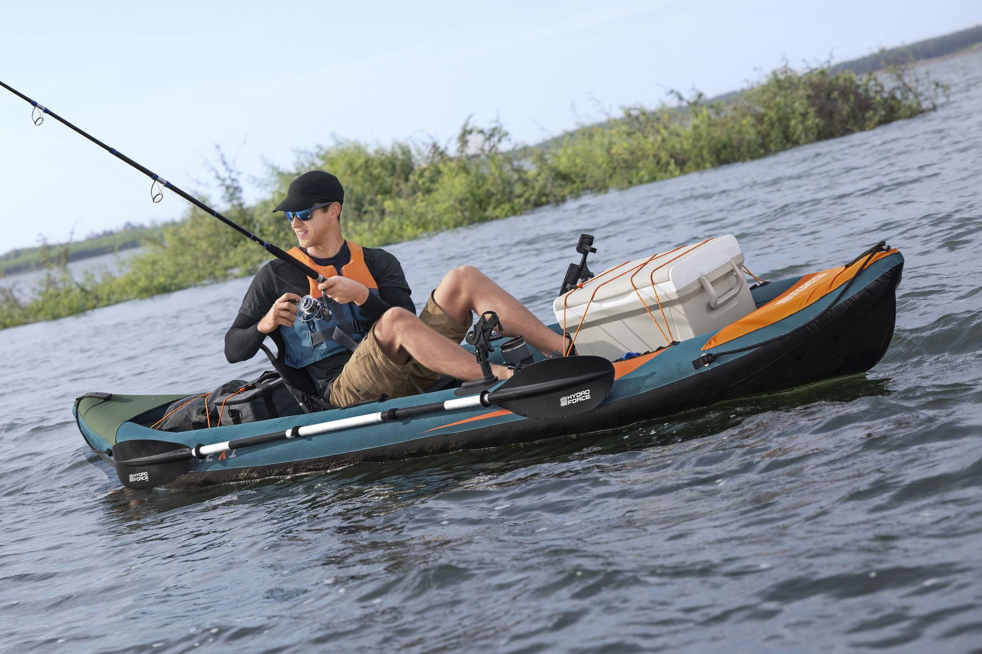 Bestway Angler Elite Kajak für 1 Person mit Sitz, Paddel, Pumpe