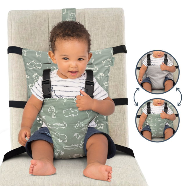 Sitzerhöhung tragbar ab 6 Monate für Stühle, belastbar bis 23 kg, grün