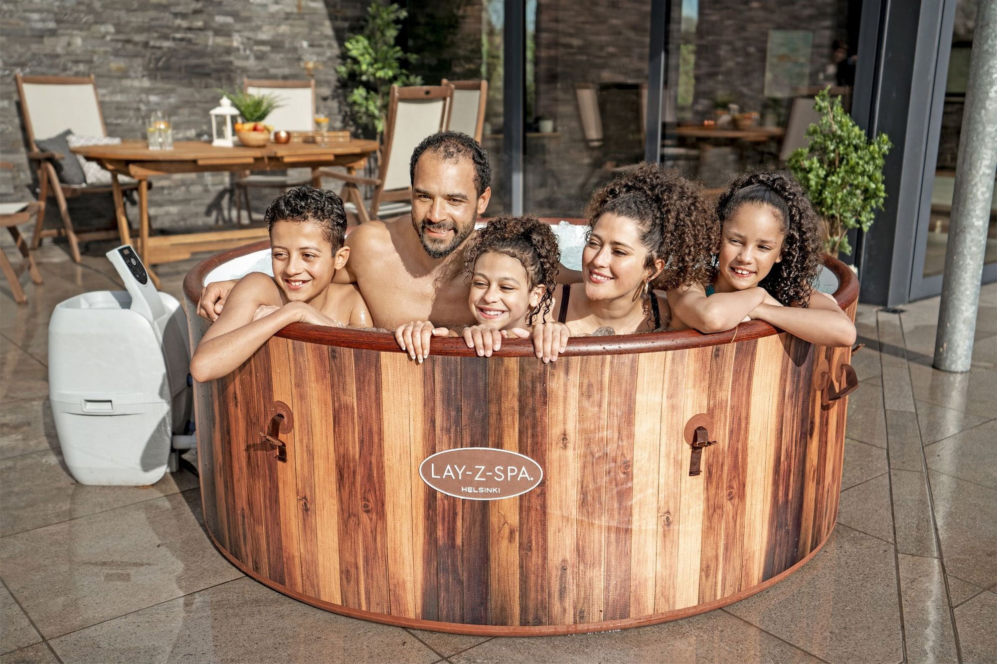 Bestway LAY-Z-SPA Helsinki AirJet Plus Whirlpool Ø 180 x 66 cm 7 Personen