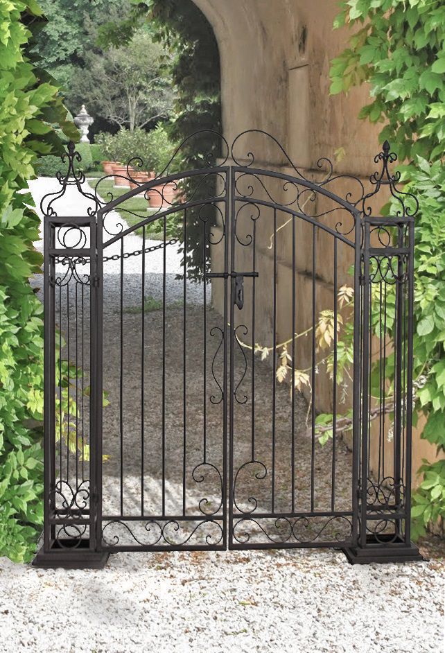 Gartenpforte Eingangstor Metall in Antik Optik Gartentür HI-504397 Gartenpforte Eingangstor Metall in Antik Optik Gartentür HI-504397
