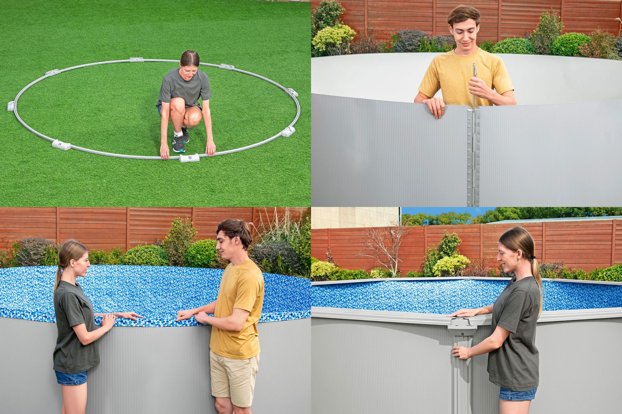 Bestway Hydrium Stahlwandpool Komplett-Set Ø 305 x 122 cm rund