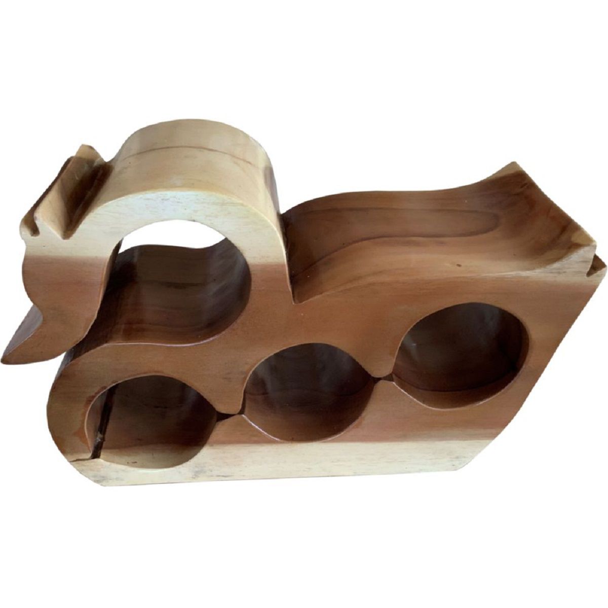 Flaschenregal ENTE aus Suar Holz, für 4 Flaschen, Dekoregal Weinregal HI-315188 Flaschenregal ENTE aus Suar Holz, für 4 Flaschen, Dekoregal Weinregal HI-315188