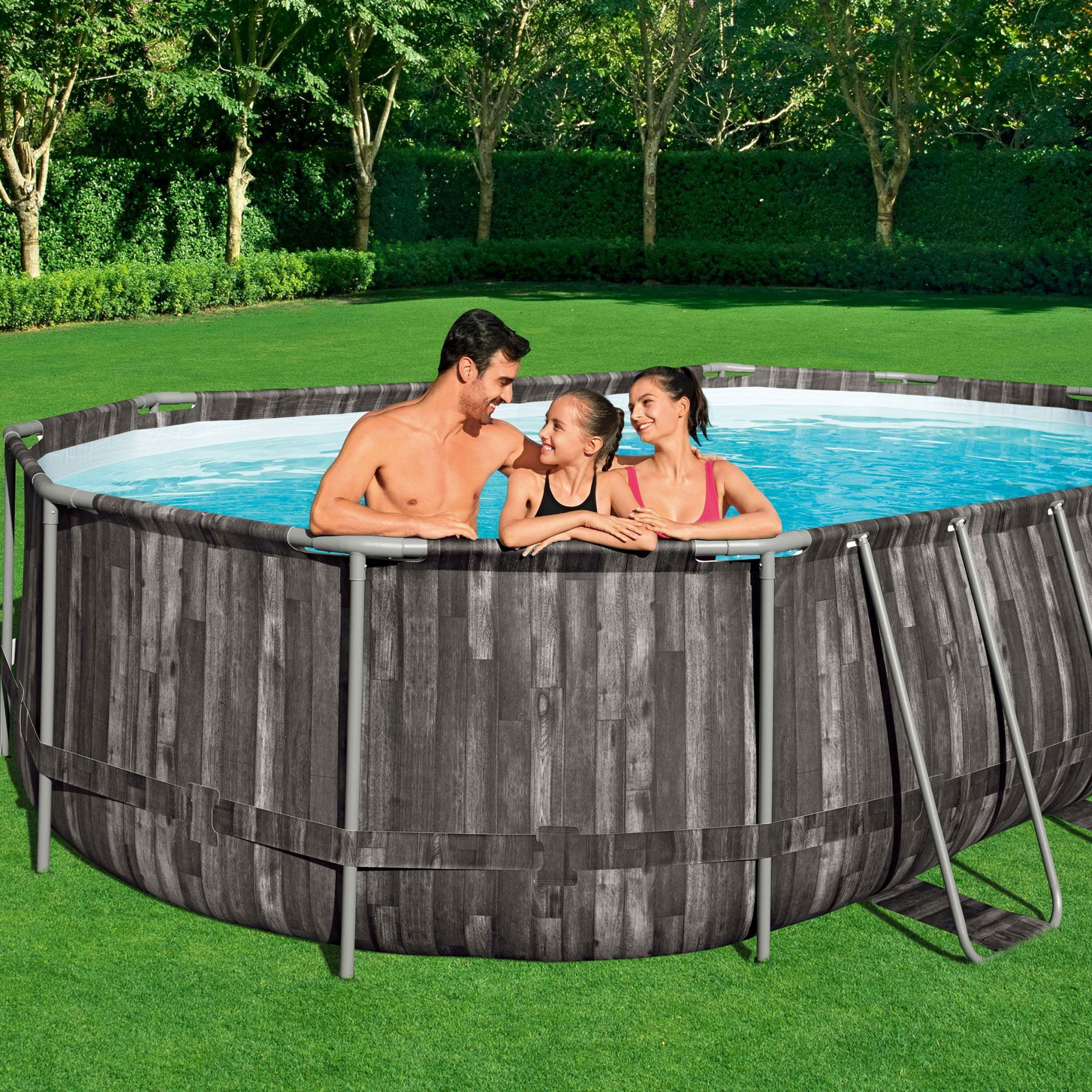 Bestway Steel Pro MAX Frame Pool Komplett-Set 610 x 366 x 122 cm oval
