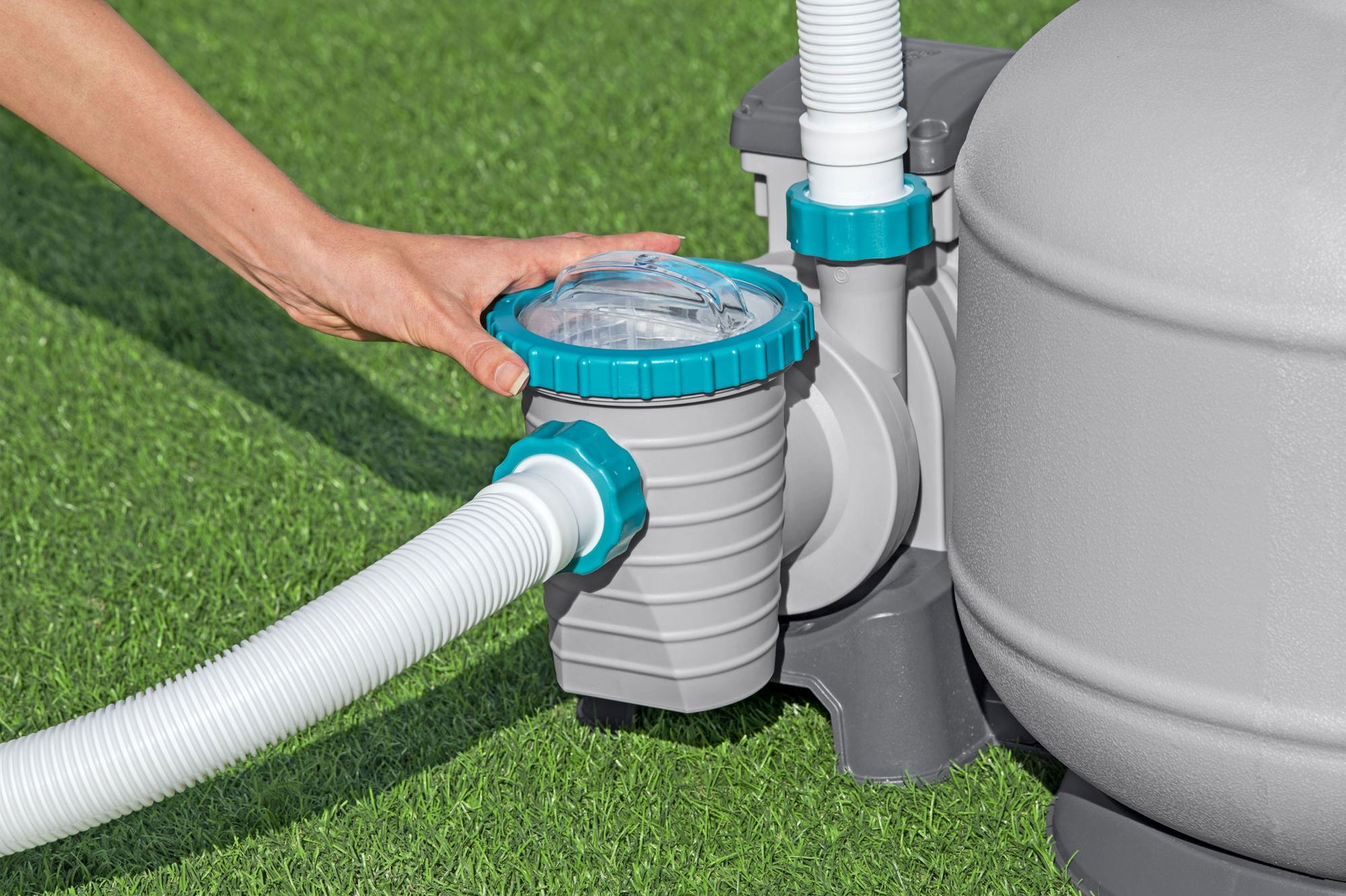 Sandfilteranlage mit Zeitschaltuhr 8.327 lh für Pools 1.100–51.400 l