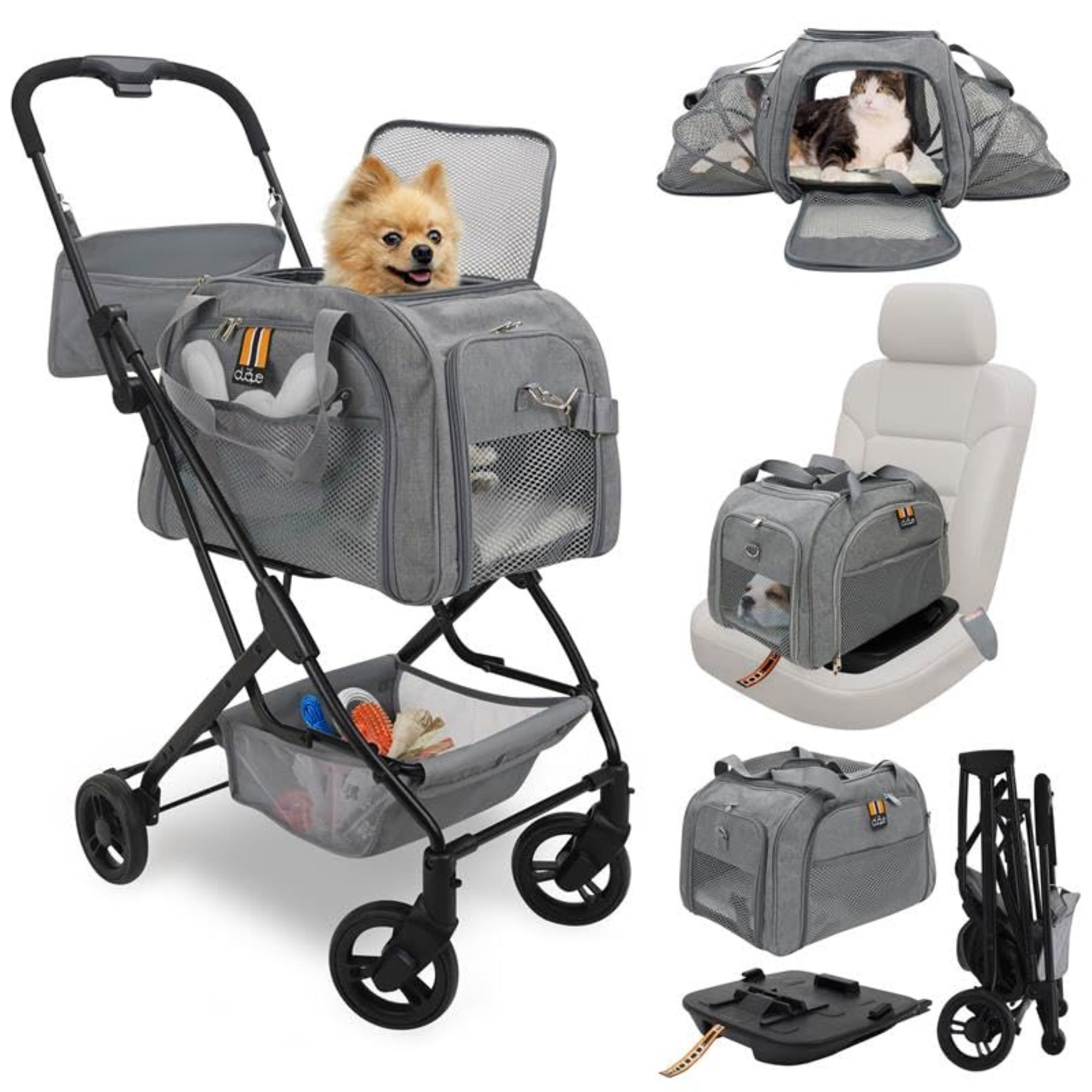 My Duque Carry-Trio 3in1 Hundebuggy grau, Hundewagen und Hundesitz My Duque Carry-Trio 3in1 Hundebuggy grau, Hundewagen und Hundesitz